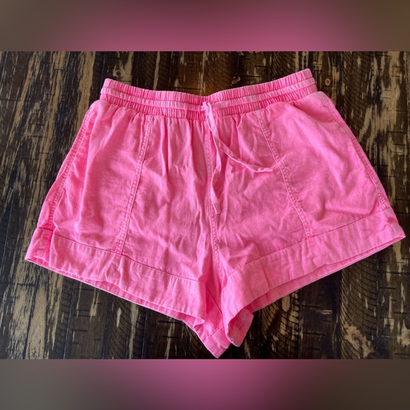 Universal Thread Pants - UNIVERSAL THREADS ❤️ Hot Pink Linen Boat Shorts - XSMALL